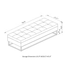 58.6 Bed Bench Metal Base with Storage