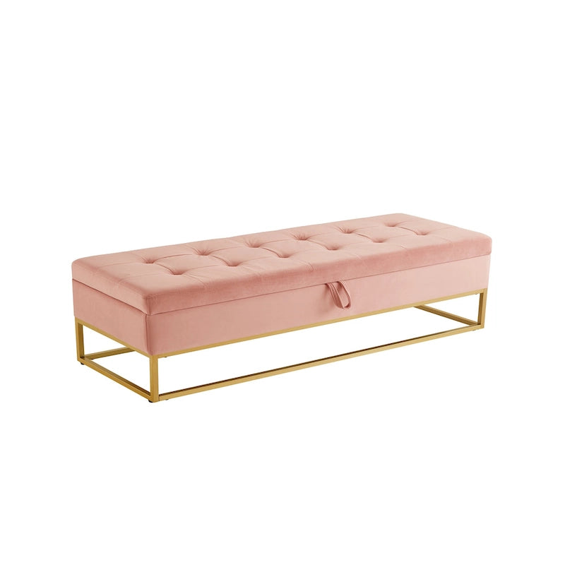 58.6 Bed Bench Metal Base with Storage