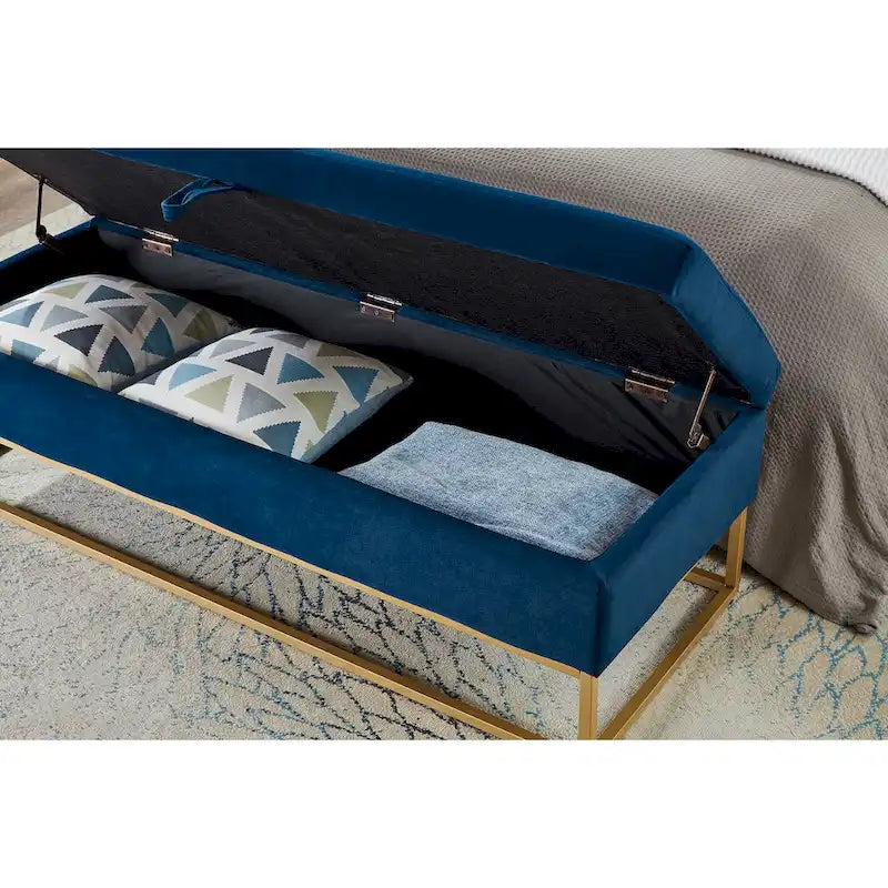 58.6 Bed Bench Metal Base with Storage