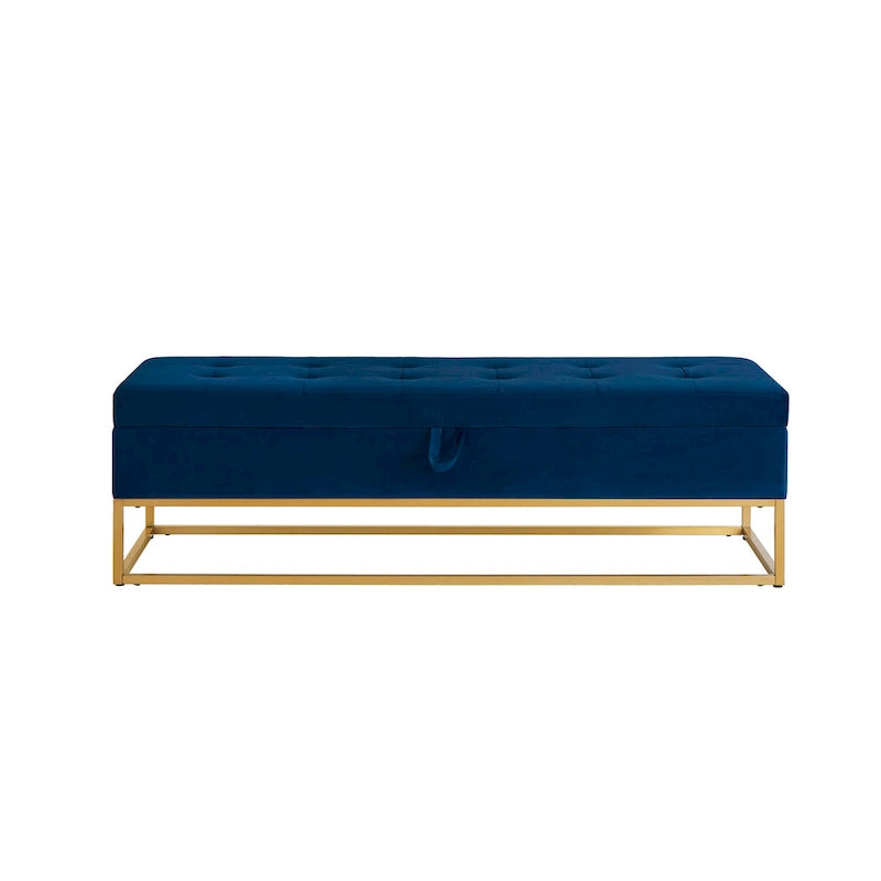 58.6 Bed Bench Metal Base with Storage