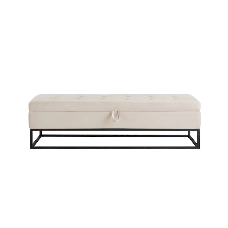 58.6 Bed Bench Metal Base with Storage