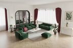 Modern Chenille Upholstery 3 Pieces Sofa Sets for Living Room Include Armchair, Loveseat,Three Seaters Couch And Ottoman