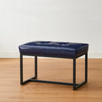 Glitzhome 24W Modern PU Leather Button-tufted Ottoman Foot Stool