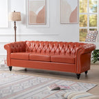 84.65 Rolled Arm Chesterfield 3 Seater Sofa