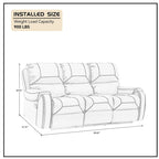 Contemporary Reclining Seating Collection Functional Sectional Sofa Set