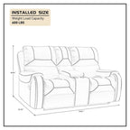 Contemporary Reclining Seating Collection Functional Sectional Sofa Set
