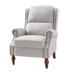 Terri Traditional Roll Arm Manual Recliner with Solid Wood Legs by HULALA HOME