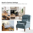 Terri Traditional Roll Arm Manual Recliner with Solid Wood Legs by HULALA HOME