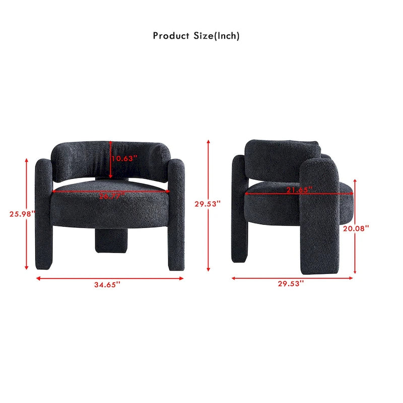 Boucle Upholstery Accent Chair