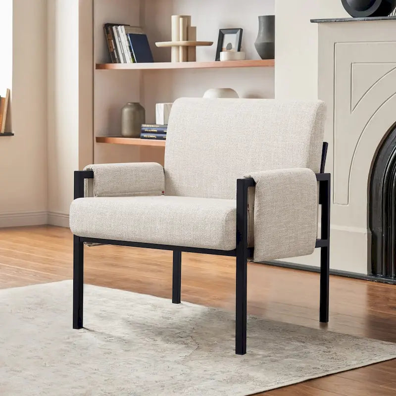 Subrtex Upholstered Accent Chair with Metal Frame Armchair