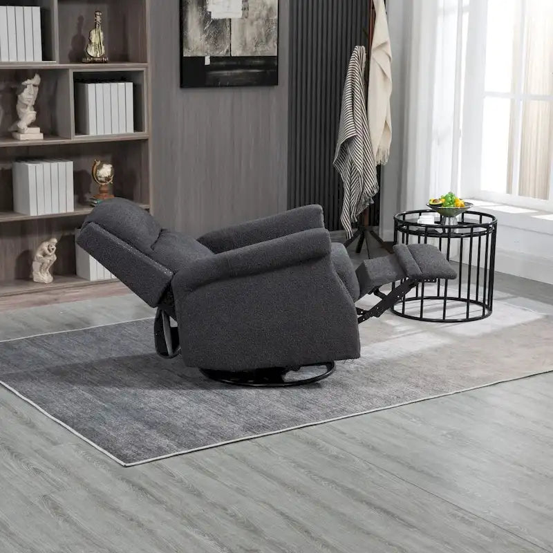 Swivel Manual Recliner Chair 360 Degree Leisure Arm Chair, Nursery Rocking Chairs