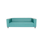 HomeRoots 84 Blue Faux Leather Sofa With Black Legs - 84