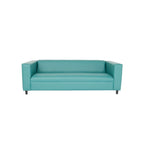 HomeRoots 84 Blue Faux Leather Sofa With Black Legs - 84