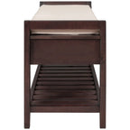 Shoe Rack with Cushioned Seat and Drawers, Multipurpose Entryway Storage Bench
