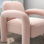 SEYNAR Mid-Century Modern Velvet Upholstered Accent Chair for Living Room