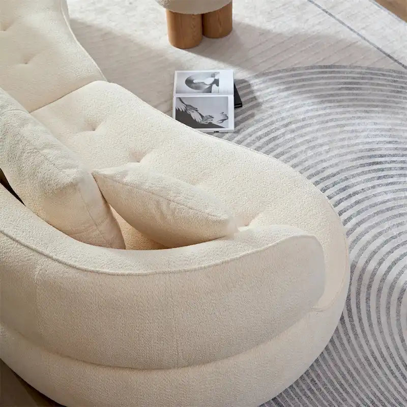 Sectional Sofa With Removable Pillows,Durable Fabric,Solid Wood Frame