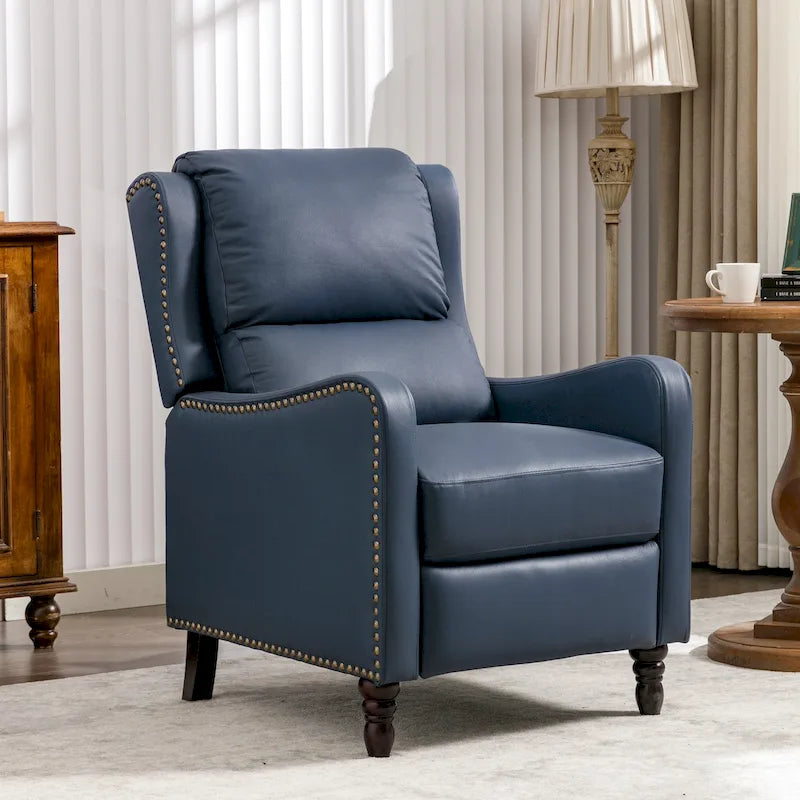 COZYMAN Leather Pushback Recliner Comfortable Living Room Chair