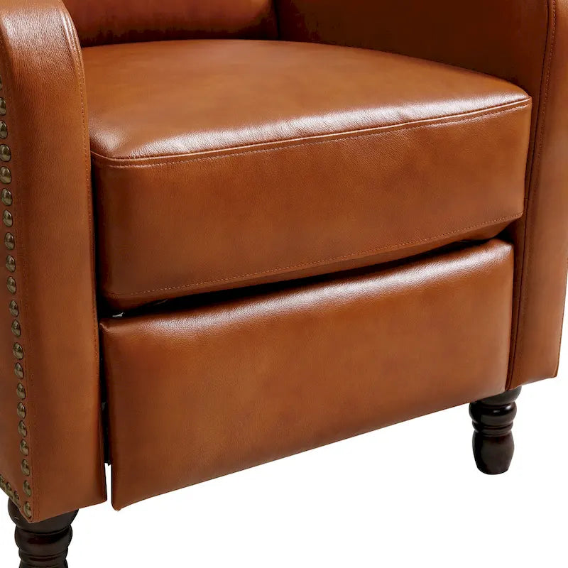 COZYMAN Leather Pushback Recliner Comfortable Living Room Chair