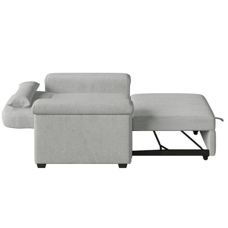 Living Room Lounger Chair 3 in 1 Convertible Sleeper Chair with Pillow