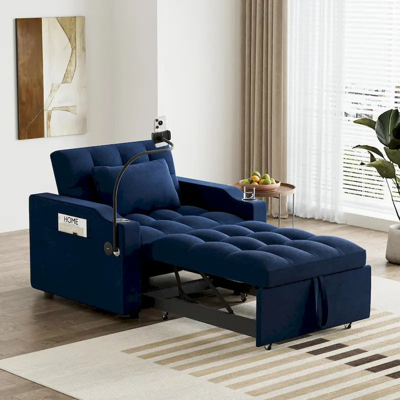Ouyessir 3 in 1 Multi-Functional Convertible Single Sleeper Sofa Bed for Small Living Spaces