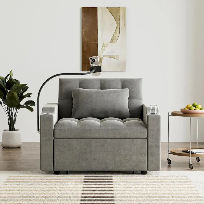 Ouyessir 3 in 1 Multi-Functional Convertible Single Sleeper Sofa Bed for Small Living Spaces