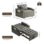 Ouyessir 3 in 1 Multi-Functional Convertible Single Sleeper Sofa Bed for Small Living Spaces