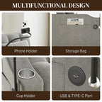 Ouyessir 3 in 1 Multi-Functional Convertible Single Sleeper Sofa Bed for Small Living Spaces