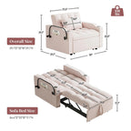 Ouyessir 3 in 1 Multi-Functional Convertible Single Sleeper Sofa Bed for Small Living Spaces