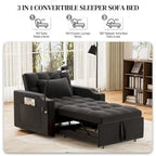Ouyessir 3 in 1 Multi-Functional Convertible Single Sleeper Sofa Bed for Small Living Spaces