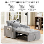 Ouyessir 3 in 1 Multi-Functional Convertible Single Sleeper Sofa Bed for Small Living Spaces