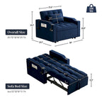 Ouyessir 3 in 1 Multi-Functional Convertible Single Sleeper Sofa Bed for Small Living Spaces