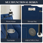 Ouyessir 3 in 1 Multi-Functional Convertible Single Sleeper Sofa Bed for Small Living Spaces