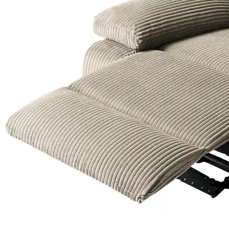 2Set Modern Lounger Upholstered Push Back Manual Recliner Chair
