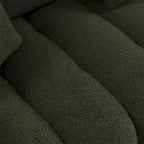 Upholstered Teddy Fabric Sofa with 3 Pillows and Solid Wood Frame