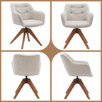 Suede Swivel Armchair Office Accent Arm Chair