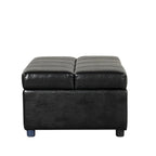 Twin Size Folding Pull out Ottoman Sleeper Bed with Mattress Convertible Guest Bed, PU Upholstered Sleeper Sofa