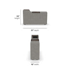 Flex Narrow Hub for Flex Sectional by Flexsteel - 10 x 24 x 37