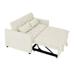 Modern Velvet Loveseat Sofa Couch Pull Out Bed,3 in 1 Convertible For Living Room Sofa Bed