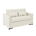 Modern Velvet Loveseat Sofa Couch Pull Out Bed,3 in 1 Convertible For Living Room Sofa Bed
