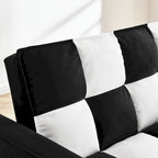 Modern Velvet Loveseat Sofa Couch Pull Out Bed,3 in 1 Convertible For Living Room Sofa Bed