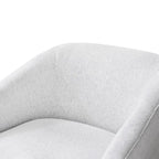 Modern Upholstered Accent Chair Fabric 360 Swivel Barrel Set of 2 Armchair Wood Frame