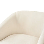 Modern Upholstered Accent Chair Fabric 360 Swivel Barrel Set of 2 Armchair Wood Frame