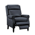 COZYMAN Mid-century Genuine Leather Recliner Adjustable Push Back Comfortable Set of 2 Arm Chairs for Living Room