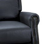 COZYMAN Mid-century Genuine Leather Recliner Adjustable Push Back Comfortable Set of 2 Arm Chairs for Living Room