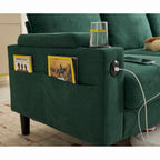 L-Shaped Sectional 3-seater sofa with storage ottoman