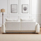 90 comfortable sofa with 2 cushions and 2 ball pillows