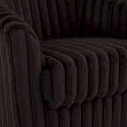 30.7W Faux Fur Upholstered Accent Chair Swivel Barrel Chair