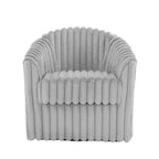 30.7W Faux Fur Upholstered Accent Chair Swivel Barrel Chair