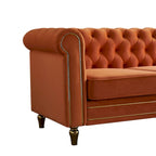 Modern Style Velvet Sofa 84.65 inch for Living Room