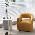 SEYNAR Modern Glam Velvet 360 Degree Swivel Open-Back Accent Armchair